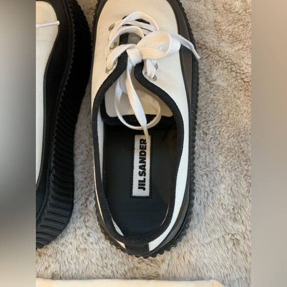 JIL SANDER White and Black Sneakers EU Size 38 - Picture 5 of 9